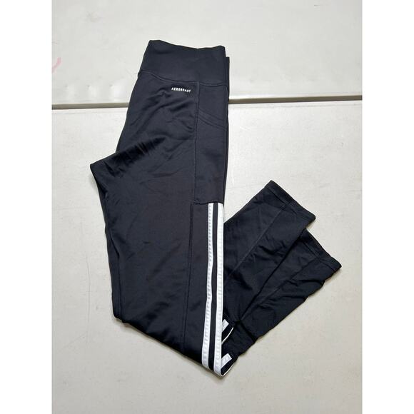Adidas Black Primegreen Aeroready High Rise Pull On women Leggings Size Medium - Picture 10 of 12